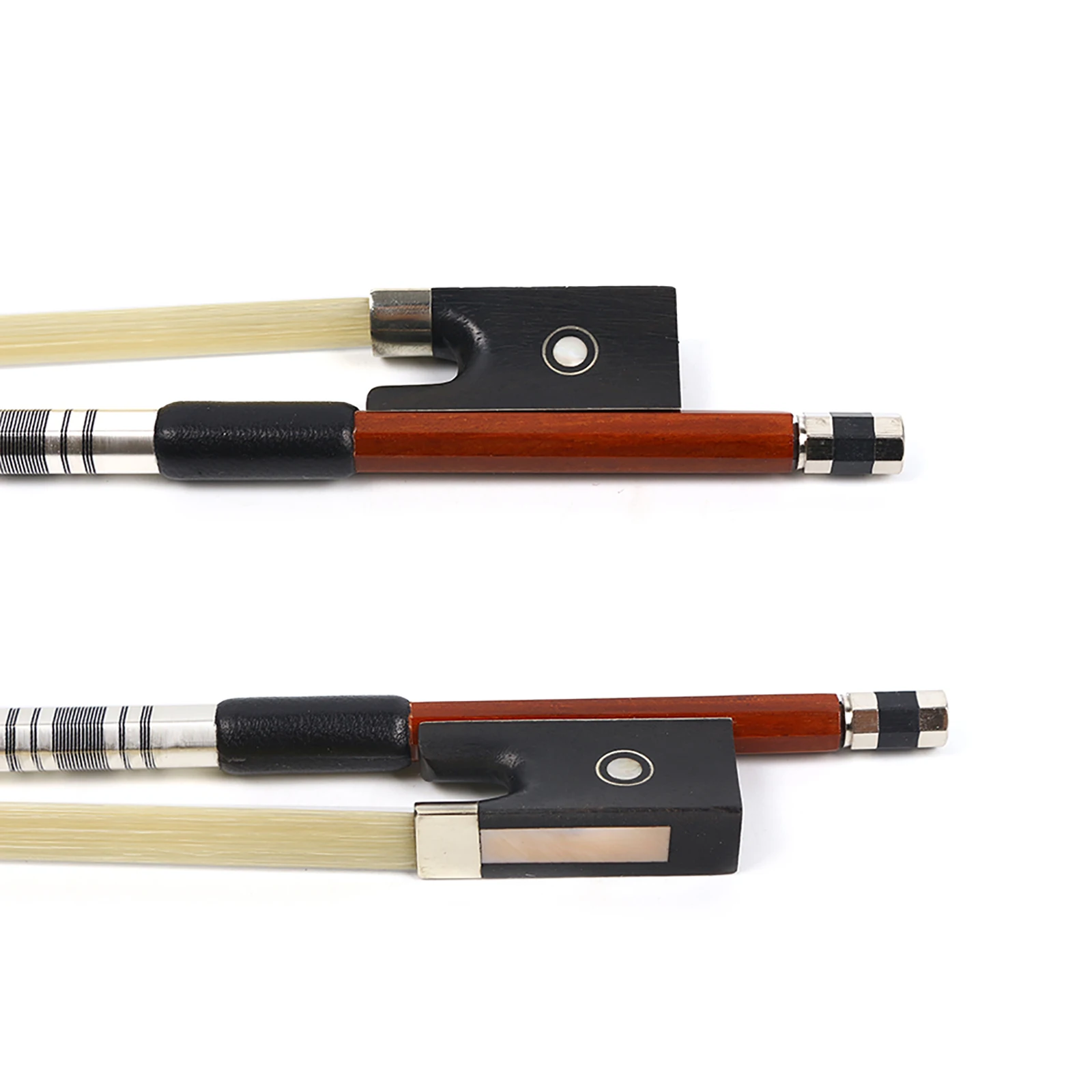 Violin Bow New 4/4 Brazilwood Stick Bows Advance Professional Natural Bow Hair Ebony Frog Advanced #US