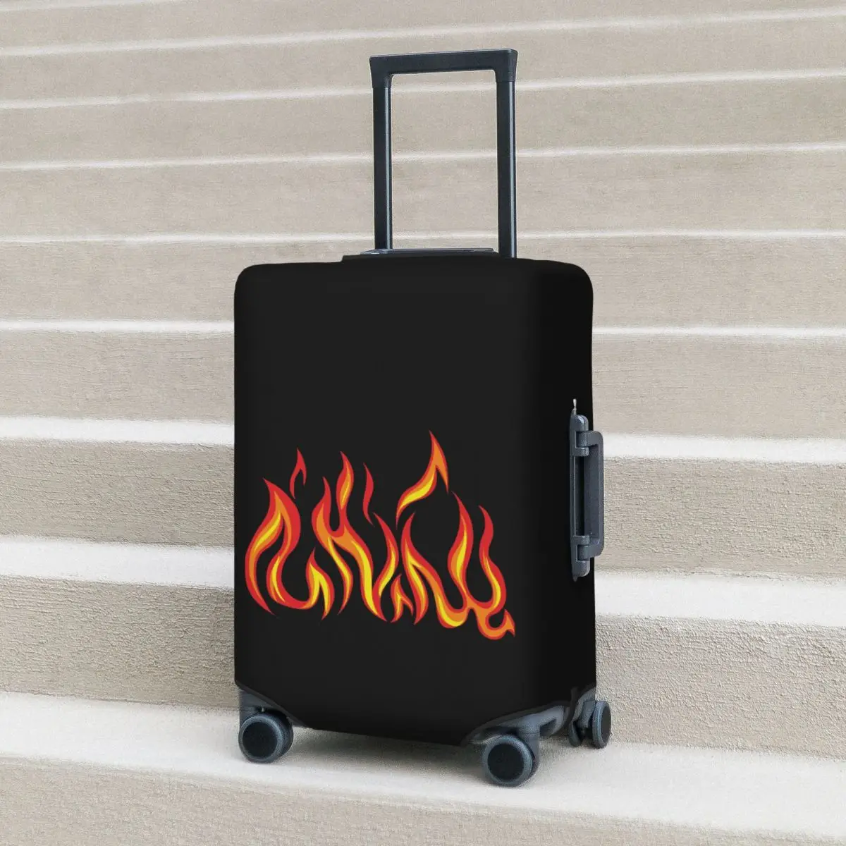 

Fire Flames Suitcase Cover Protection Elastic Travel Luggage Protector Covers for 18-32 Inch