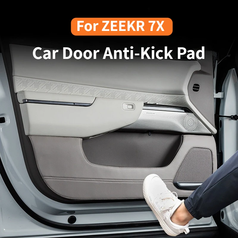 

For ZEEKR 7X 2025 Leather Car Door Anti-Kick Pad Scratch Resistant Wear-Resistant Interior Panel Protector Mat Styling Accessory