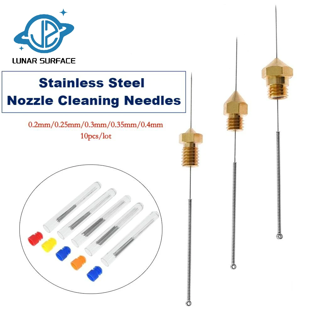 

LS-3D Printer Part Stainless Steel Nozzle Cleaning Needles 10pcs/Lot 3D Printer Tools MK8 Nozzle Drills Needle For 3D Printer