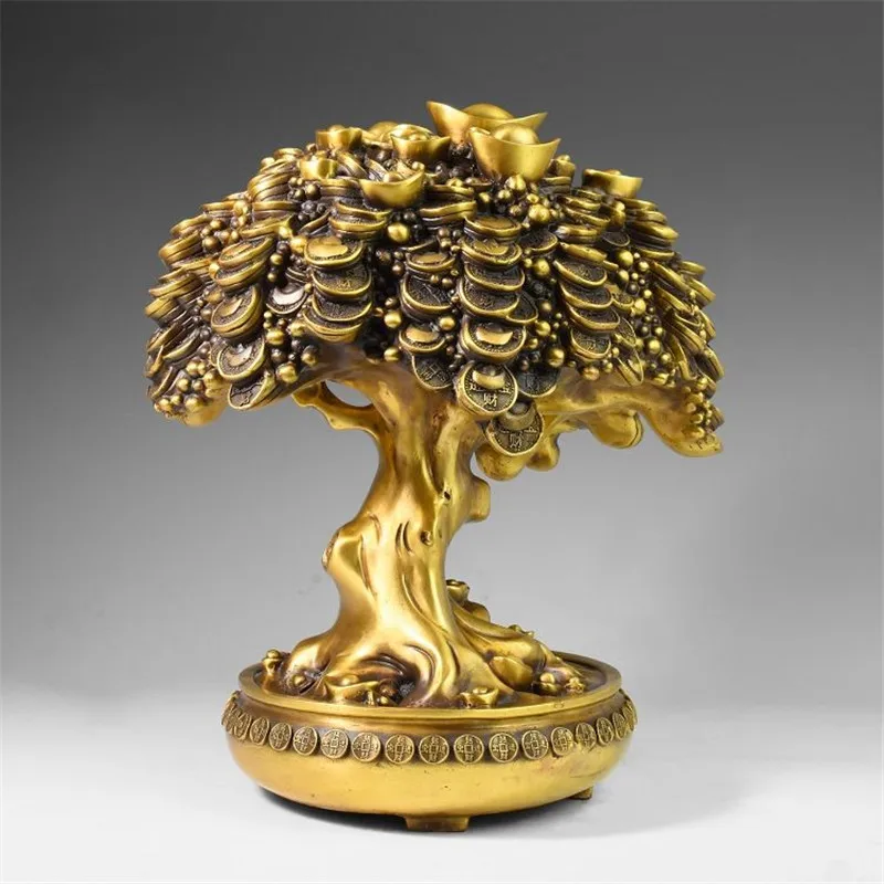 Brass Money Ingot Tree Opening Gift Store Decoration