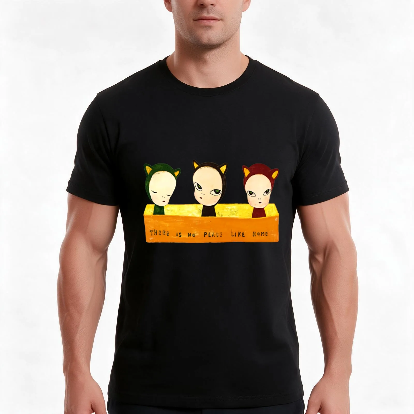 Nara Yoshitomo Art work poster Wall Art Canvas Painting - Nara Yoshitomo T-Shirt, Summer Casual Cotton Tee, Unisex Men Women