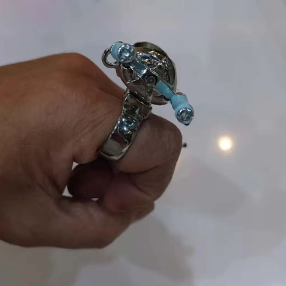 Collarbone Chain Luxury Fishing Reel Necklace Rotatable Exquisite Fishing Reel Ring High-end Silver Men Neck Pendant Fishermen
