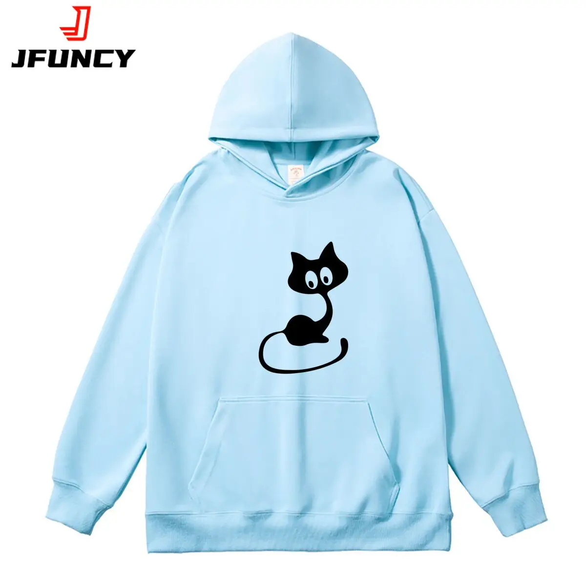

Women Sweatshirt Oversized Women's Hoodies Cartoon Cat Graphic Hooded Pullover Female Classic Autumn Thick Sportswear