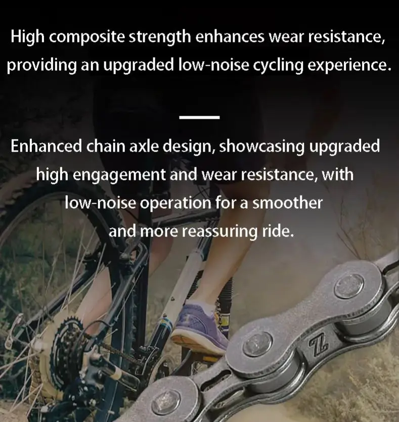 KMC Z-series 9s 8s 7s 6s سلسلة دراجات شبه مجوفة سلسلة ربط تصميم خفيف الوزن تصميم Z-Bridge