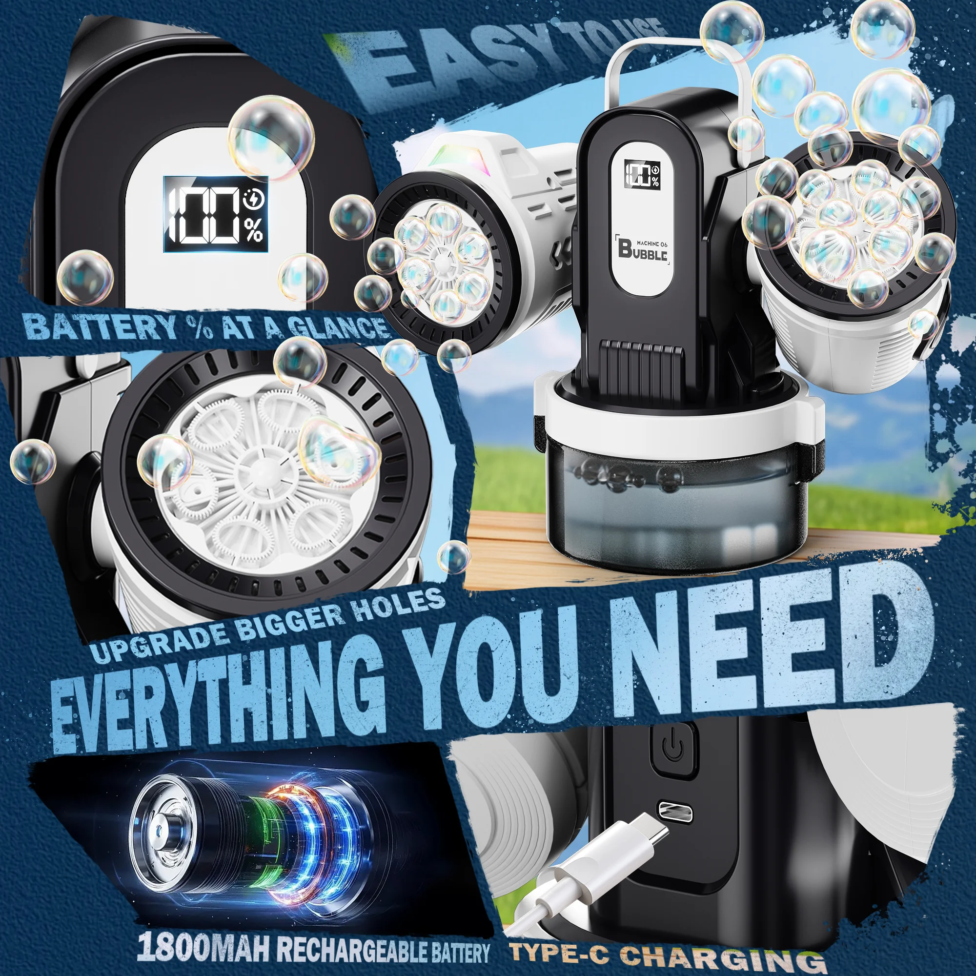 comoda-macchina-per-bolle-ricaricabile-360-°-macchina-automatica-per-bolle-di-sapone-rotante-generatore-di-bolle-per-bambini-con-telecomando-luci-rgb-oltre-20000-bolle-al-minuto-gioco-per-esterni-per-bambini-adulti-nero