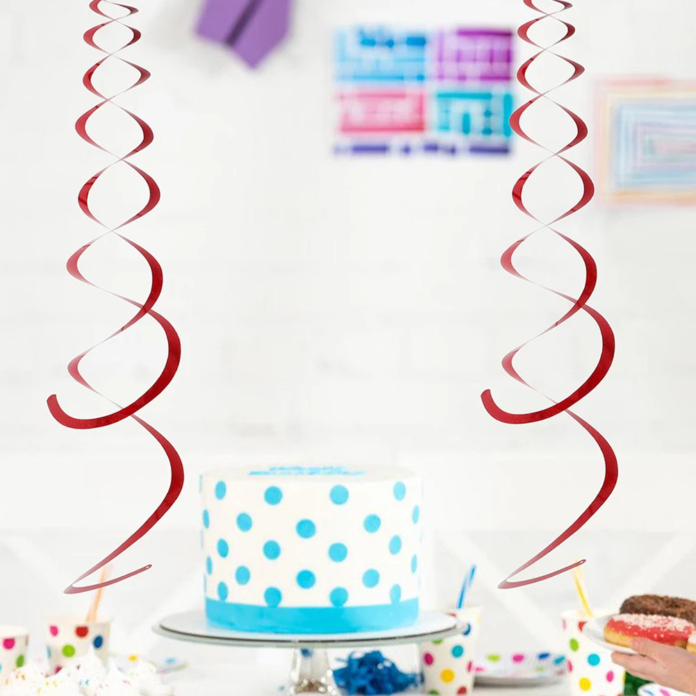 12 قطعة من زينة الحلزون الدوامة المعلقة لحفلات السقف وحفلات أعياد الميلاد وحفلات الزفاف والتخرج خفيفة الوزن ملونة للحيوانات الأليفة #3