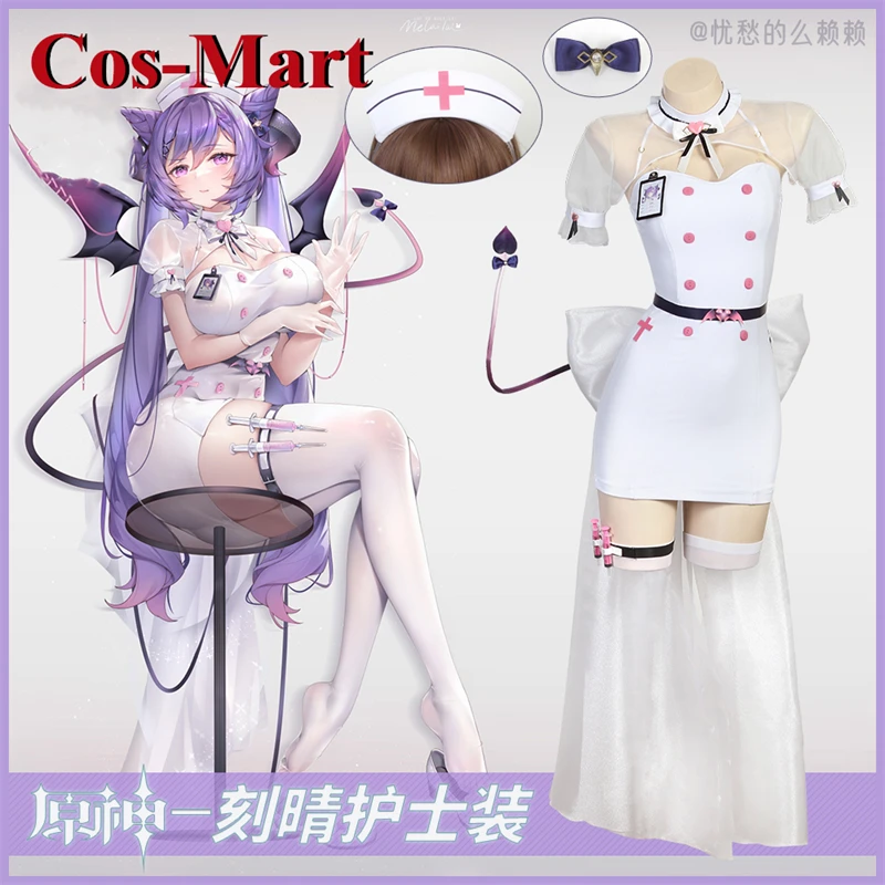 

Cos-Mart New Game Genshin Impact Keqing Cosplay Costume Lovely Nurse Uniform Activity Party Role Play Clothing