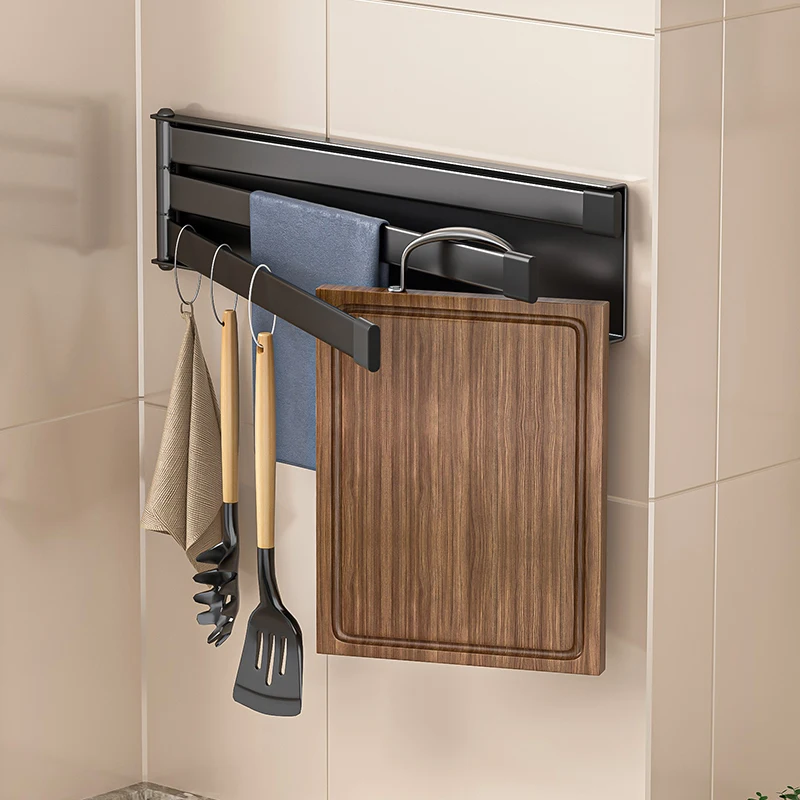 

Towel Rings Black SUS 304 Stainless Steel Towel Bars Holder WC Towel Hangers Storage Wall Mounted Bath Hardware Set 855611