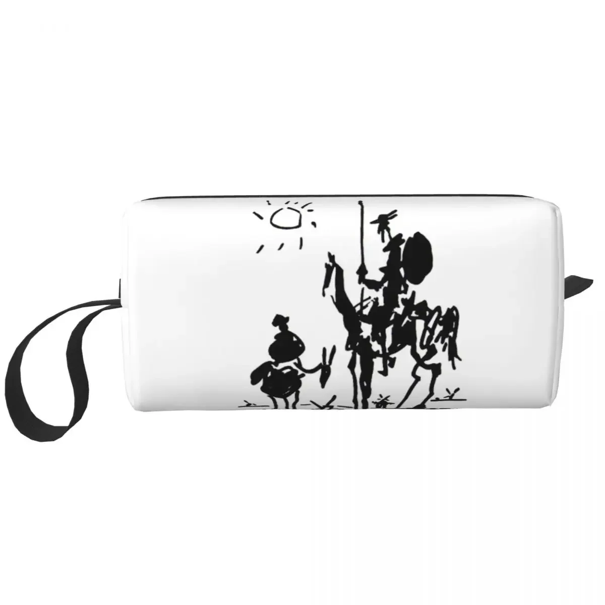 Picasso Don Quixote Riding Bike Pencil Cases Large Capacity Pen Bags Pen Box Pencil Pouch For Boys Girls Students Makeup Bag