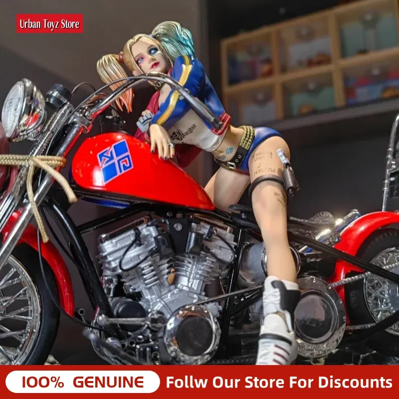 

Genuine Clown Girl Harriet Quinn 1 10 Scale Action Figure Alloy Motorcycle Model Suicide Squad Exquisite Collectible Decor Gift