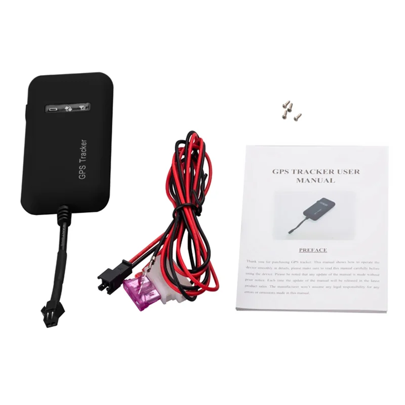 1Set GT02A 12V-36V GPS in tempo reale/GSM/GPRS SMS Localizzatore GPS per auto Posizionamento in tempo reale Supporta Google Mappe Link Nero Mini