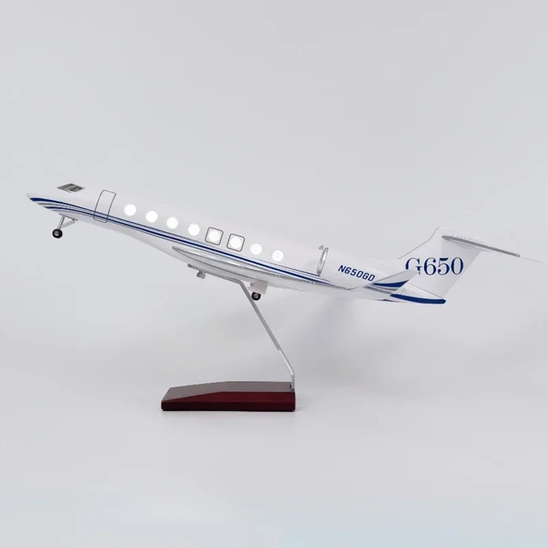 Scale 1/72 47CM Airplane Model G650ER G650 G-650 Model Airlines Resin Aircraft Unit Plane Collectible Toy