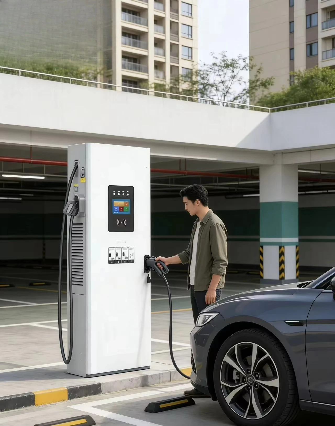 120kW DC EV Charger | 380V Input, 160A Current,  7-inch Screen, IP54, 200kg