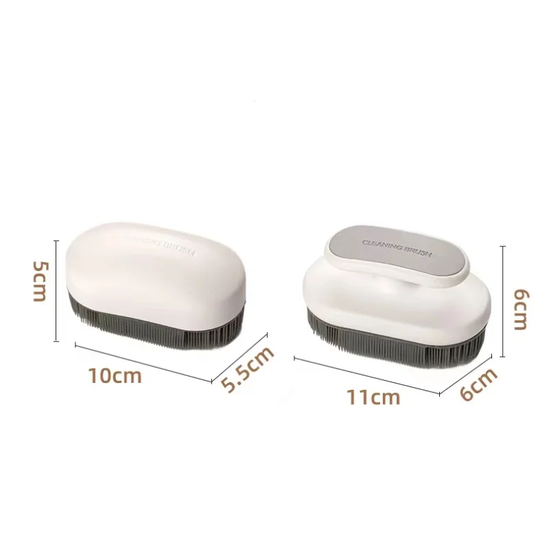 2Pcs Soft Bristle Cleaning Brush, Silicone Laundry Stain Brush, Small Household Washing Brush Scrub Brush, Comfort Grip
