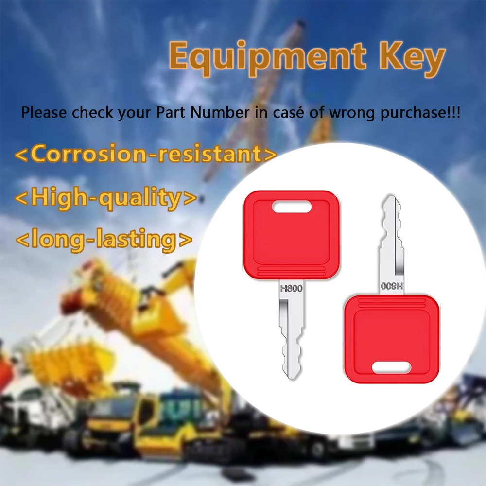 H800 Ignition Master Key For HITACHI CASE FIAT JOHN DEERE NEW HOLLAND Excavator Heavy Plant Construction Equipment Spare Parts