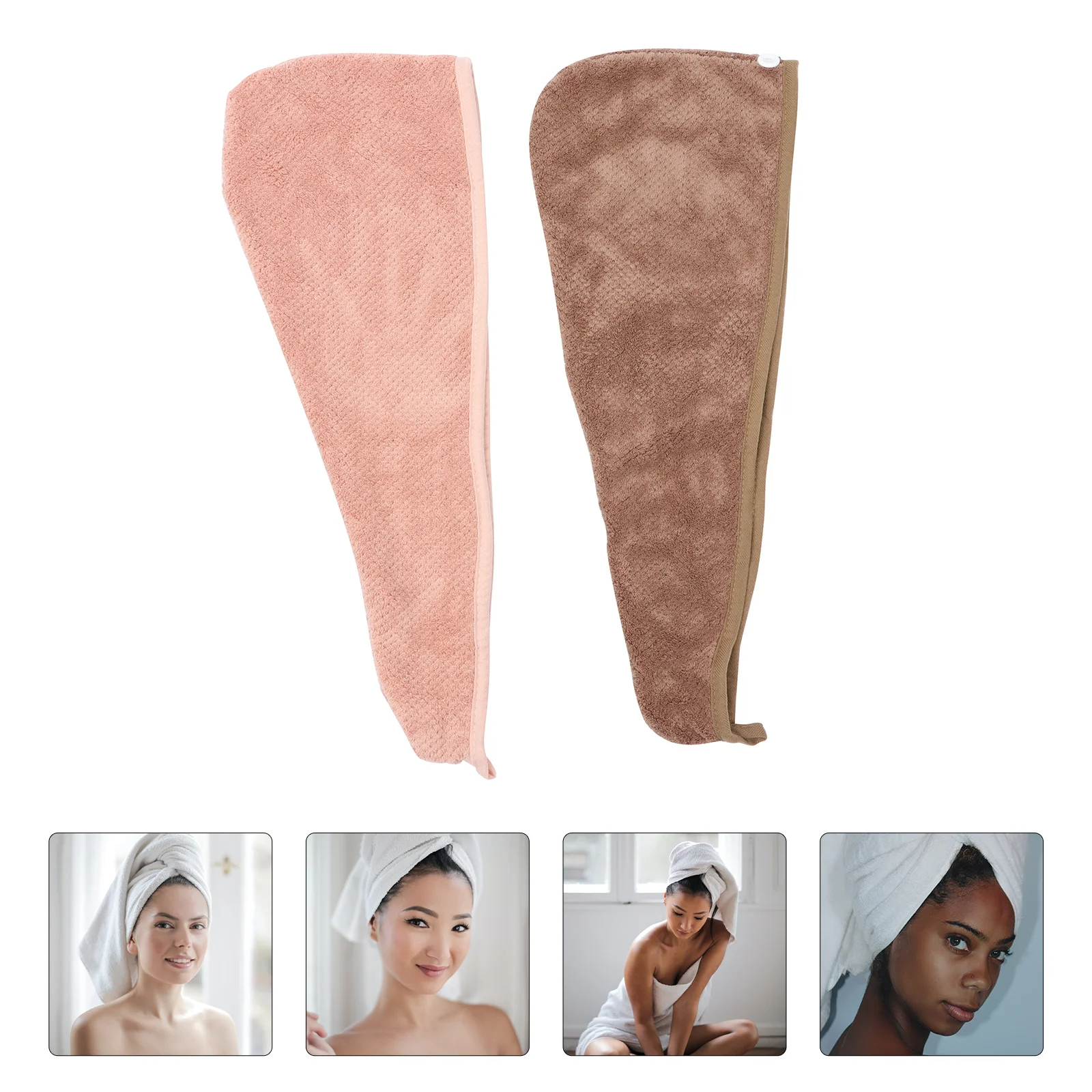 2 قطعة قبعات الشعر سريعة الجفاف ستوكات المناشف لينة ماصة الشعر التفاف المناشف للحمام الوجه دش قبعات تجفيف رئيس منشفة