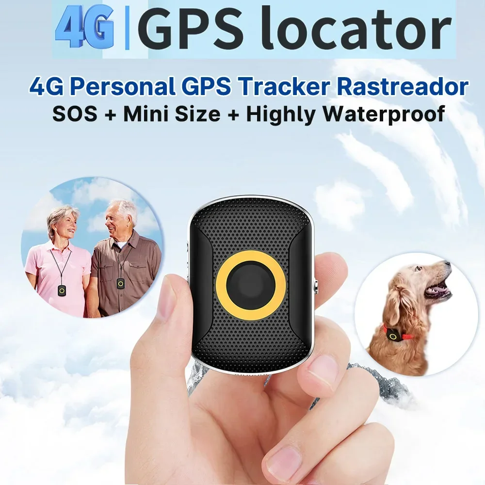 4G Waterproof Pet GPS Tracker Dog Tracking Collar Key Finder GPS Tracker SOS Smart Kids Locator Mini Cat Anti-Lost Alarm Locator