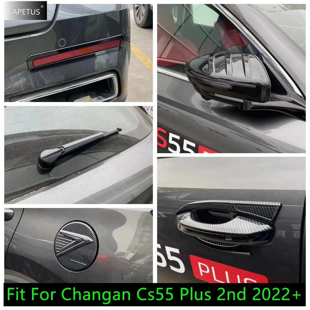 

Carbon Fiber Wiper / Door Handle Bowl / Rear Fog Light / Mirror Cover Trim Accessories For Changan Cs55 Plus 2022 2023 2024 2nd