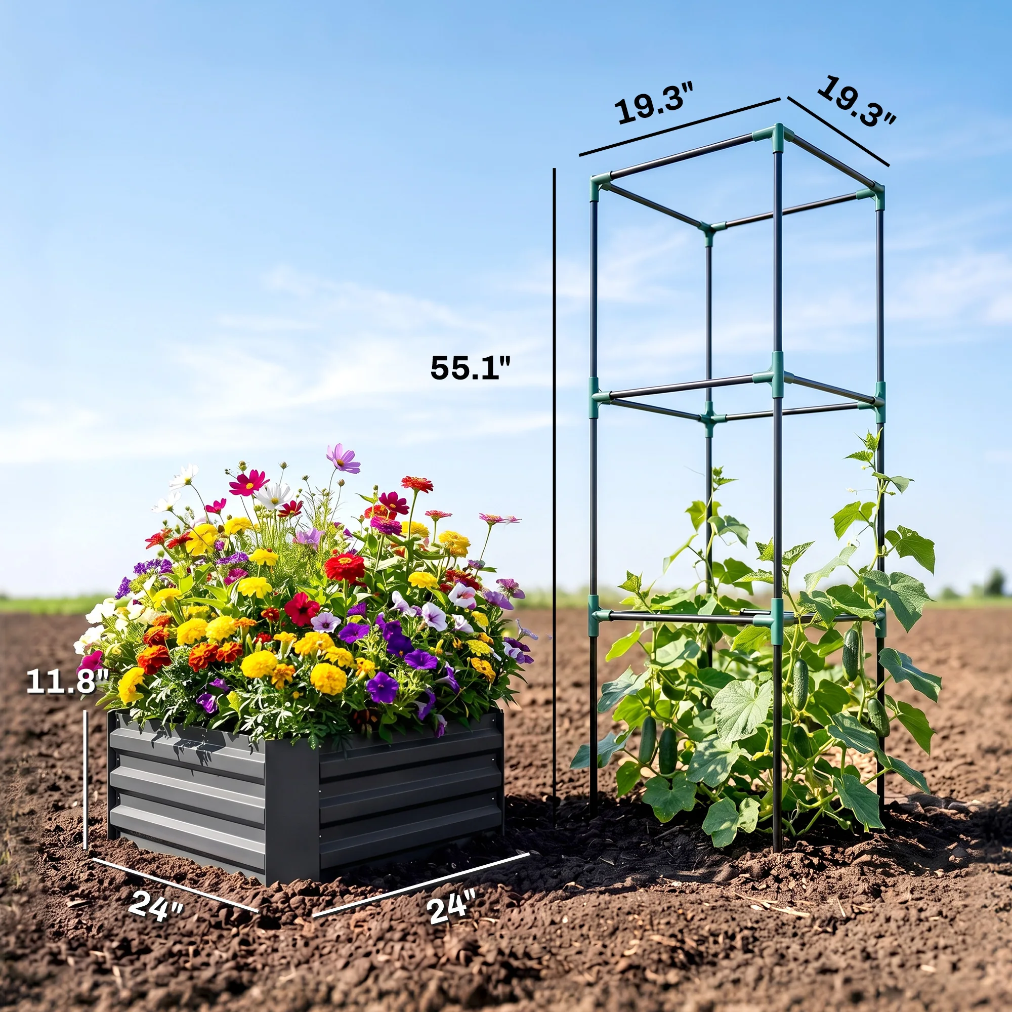 Cama de jardín elevada galvani - Raised Garden Bed reseña y precio