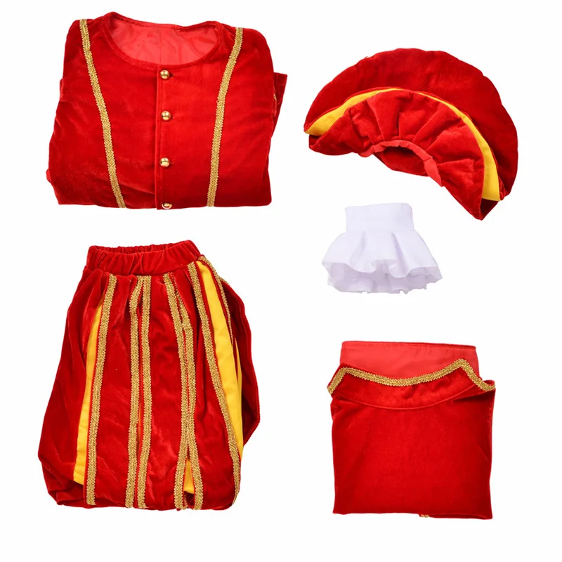 

16th Century King Henry VIII Luxury Costumes Red Uniform Set With Hat Tudor Uniform Noble Court Costume Regency Outfit Custom Ma