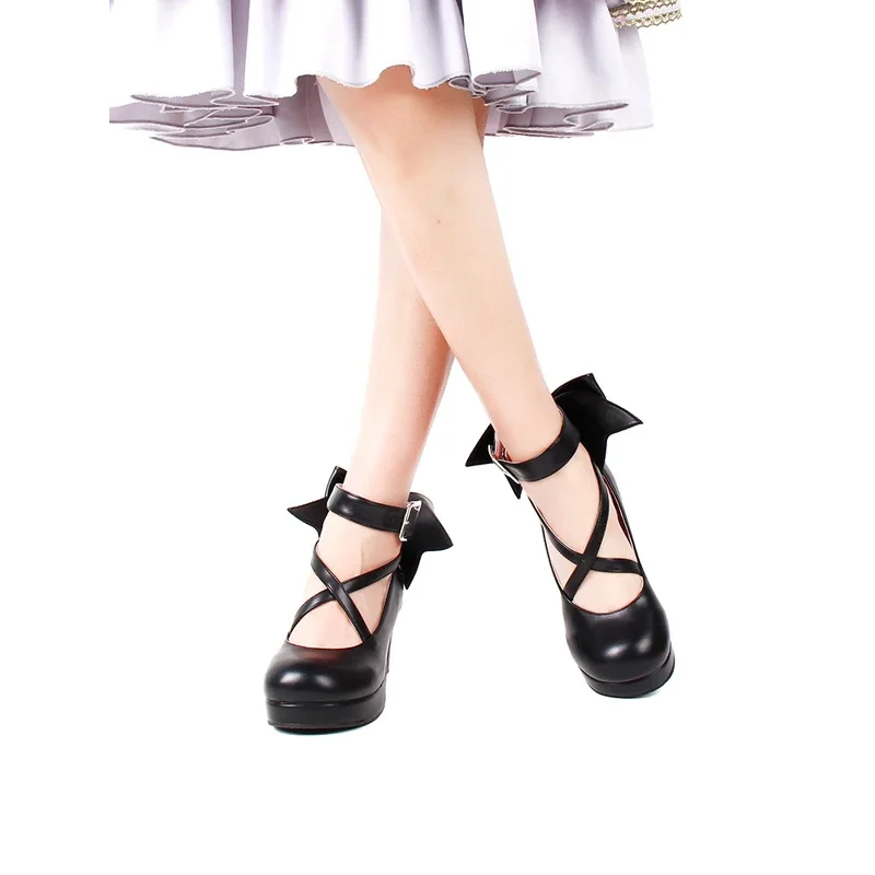 

25COSPuella Magi Madoka Magica Kaname Madoka Lolita Туфли-лодочки на платформе на высоком каблуке Обувь для косплея