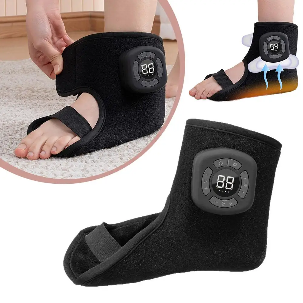 1 قطعة مدلك الكاحل لتخفيف الآلام اللاسلكي لوحة التدفئة القابلة لإعادة الشحن للكاحل والقدم الاهتزاز تدليك القدم L5N7 #6
