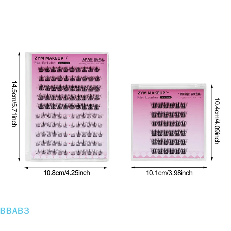 【B】1 Box Self Adhesive Eyelash,Pre Glued Eyelash,Cluster Eyelash,No Need Glue,Easy To Put On, Diy Eyelash Extension