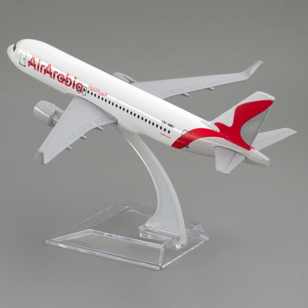 1/400 Scale Alloy Aircraft Airbus A320 Air Arabia 15cm Plane Model Toy Children Gift for Decoration