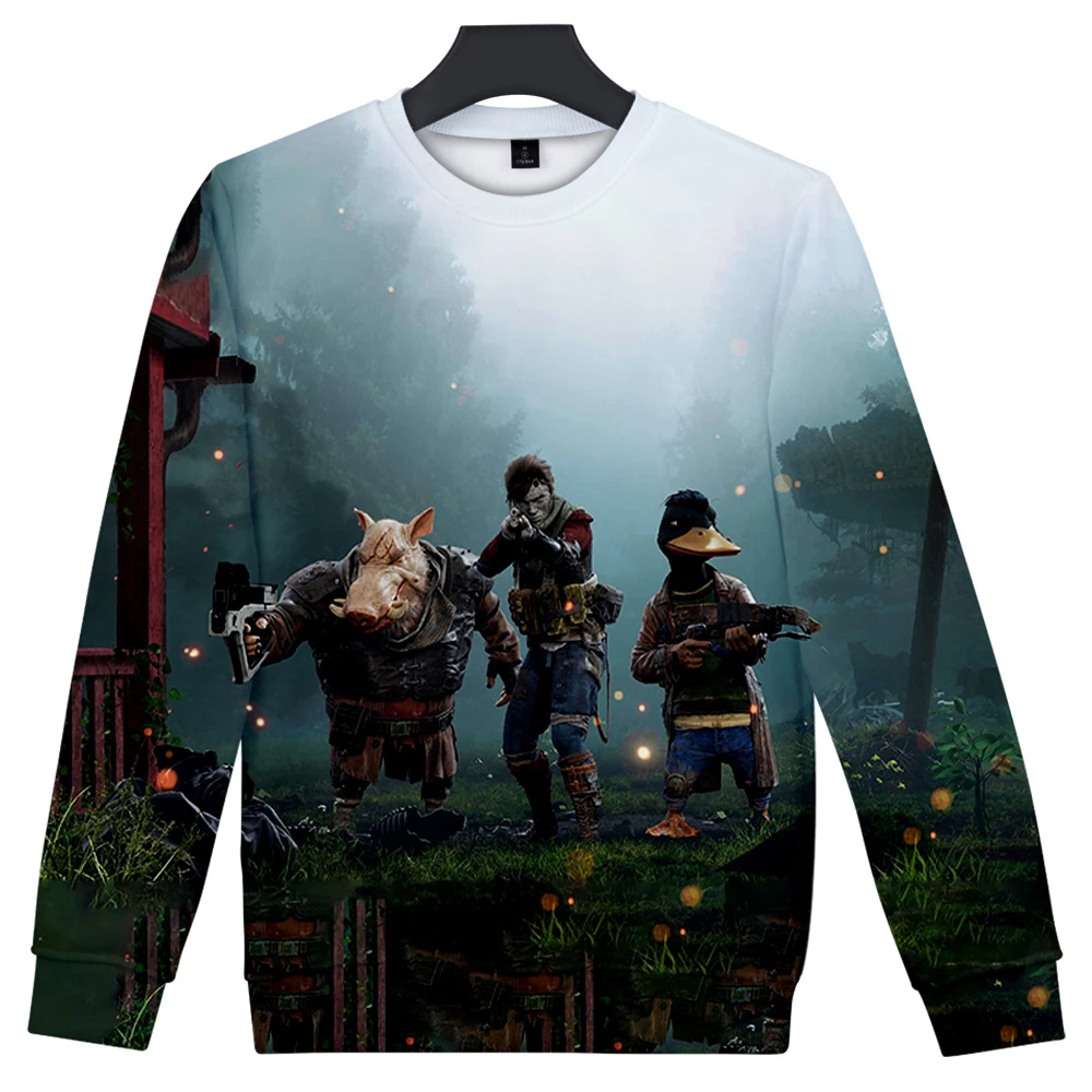 

Mutant Year Zero Road to Eden Sweatshirt 3D Crewneck Long Sleeve Women Men's Outwear 2022 SLG Game Unisex Clothes Plus Size