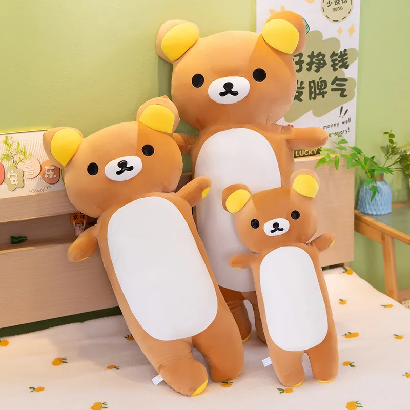 

110cm Kawaii Rilakkuma Plush Toy Japanese Anime Pillow Bear Doll for Kids Girl Room Decor Soft Sleeping Sofa Bedroom Gifts