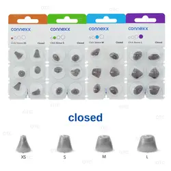 Signia Rexton Vibe Hearing aid open dome connexx click sleeve closed eartips for open fit and CIC ITC ITE Hearing Aids