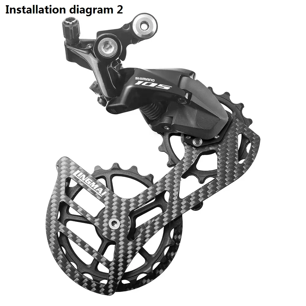 LINGMAIUT 105 Bicycle Ceramic Bearing Carbon fiber Jockey Pulley Wheel Set Rear Derailleurs Guide Wheel Ultegra / DURA ACE / 105