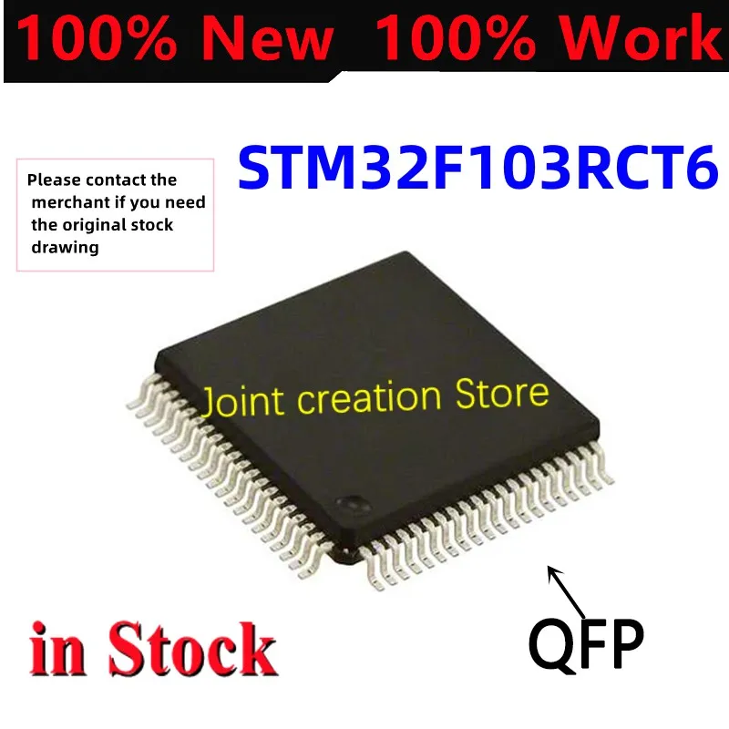 1-10PCS 100% Original STM32F103RCT6 QFP F103RCT6 ST32 ARM Minimum System Development Board Module For Arduino Microcontroller