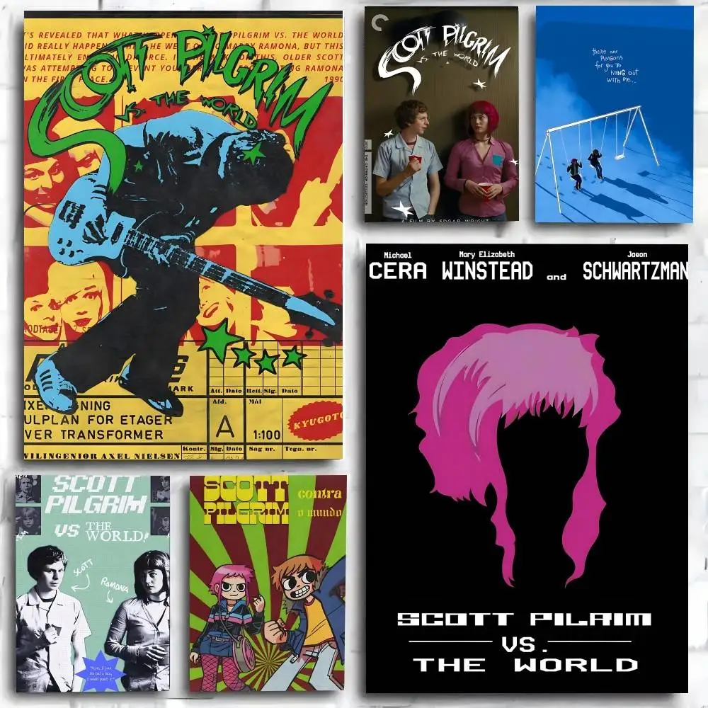 Vintage Movie Scott Pilgrim VS The World Poster Art Print Anime Style Home Decor Ideal Gift Perfect Room Decor