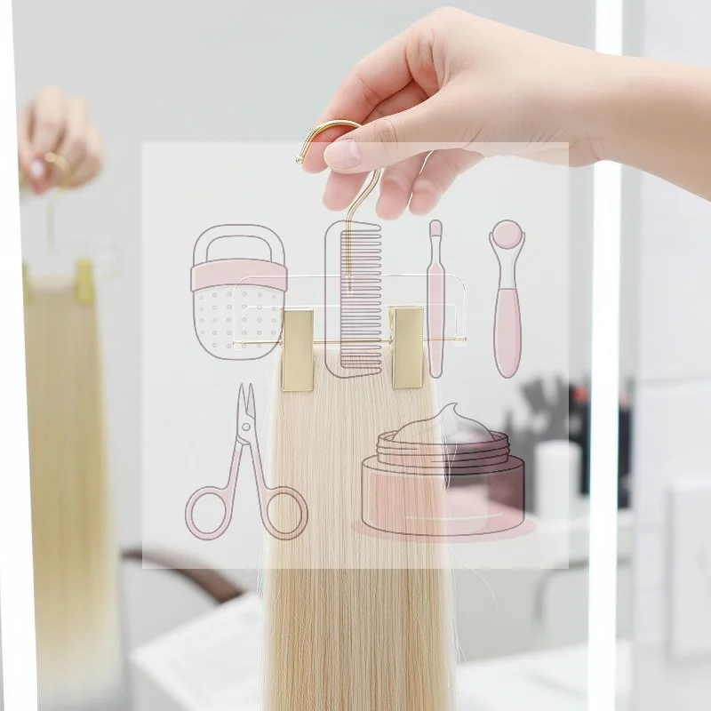 Acrylic Wig & Hair Extension Hanger Clip 1Pcs Hanging Storage Display Stand Clothes Pins For Hairpin Wig Organizer