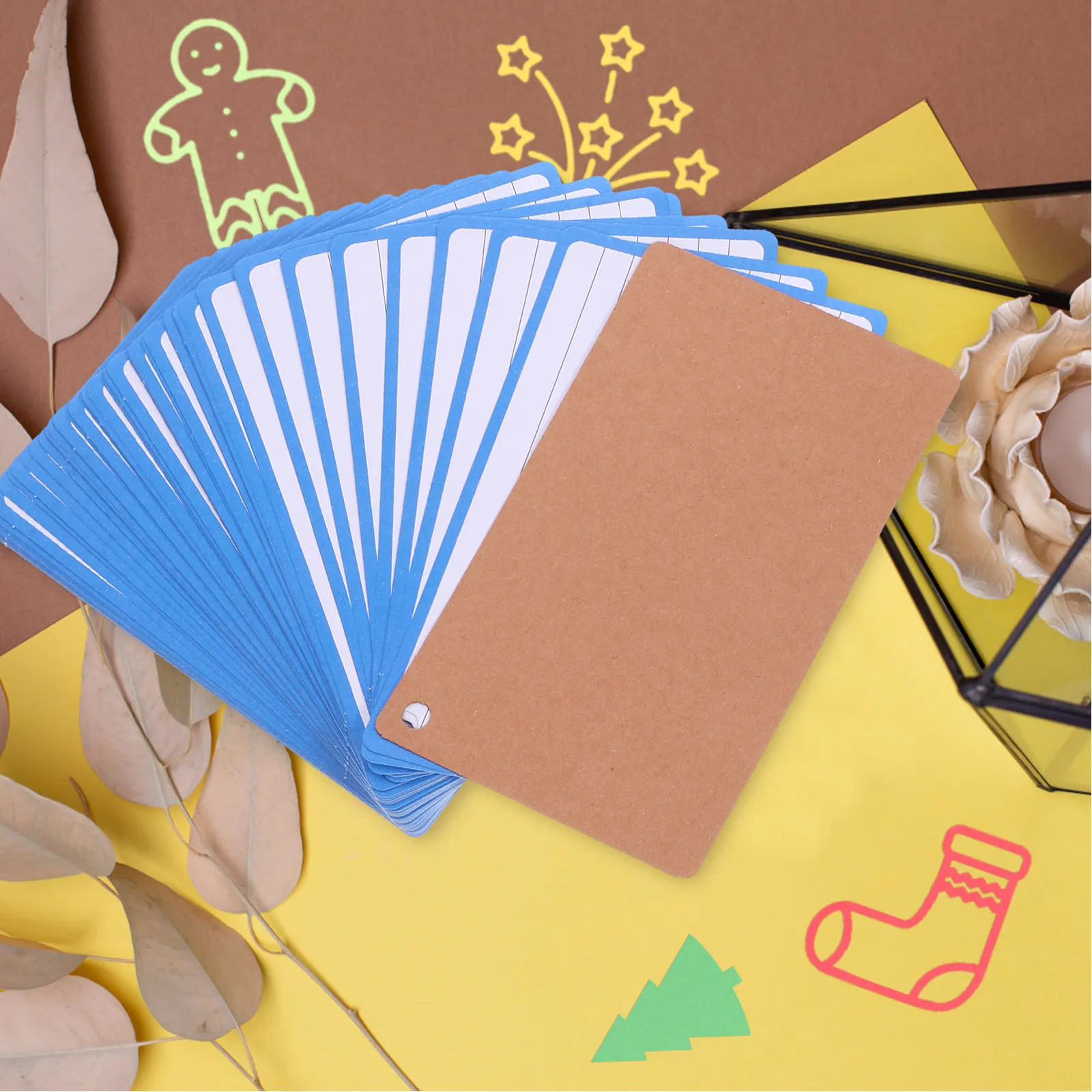 2 Books Paper Blank Flashcards Index Cards Smooth Surface for Daily Use Planning DIY Tags Message Supplies Multi-Function