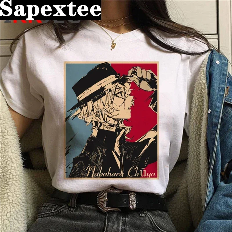 

Bungou Stray Dogs t-shirt clothes female couple clothes ulzzang print summer top couple clothes