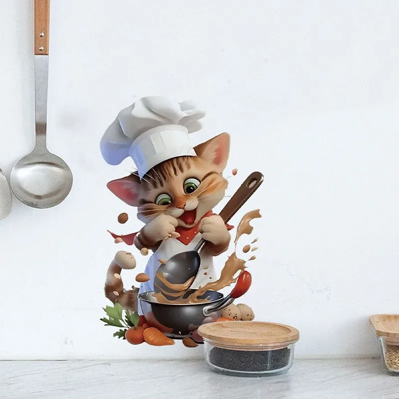 Adorable Cartoon Mouse Self-Adhesive Wall Decal - Removable, Reusable PVC Sticker for Kitchen & Living Room Decor