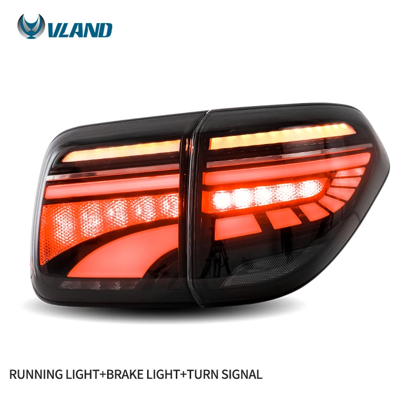 VLAND Wholesales LED Tail Light Sequential Turn Signal Auto Rear Lights 2012-2019 Tail Lamp For NISSAN PATROL Car Taillights