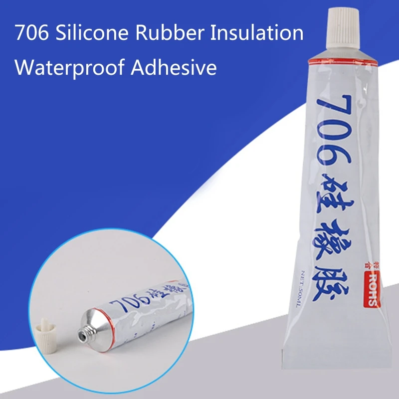 จาระบีซิลิโคนหลอด Super กาว50ML กันน้ำ Anti-Moisture Anti-Fire สำหรับ Home