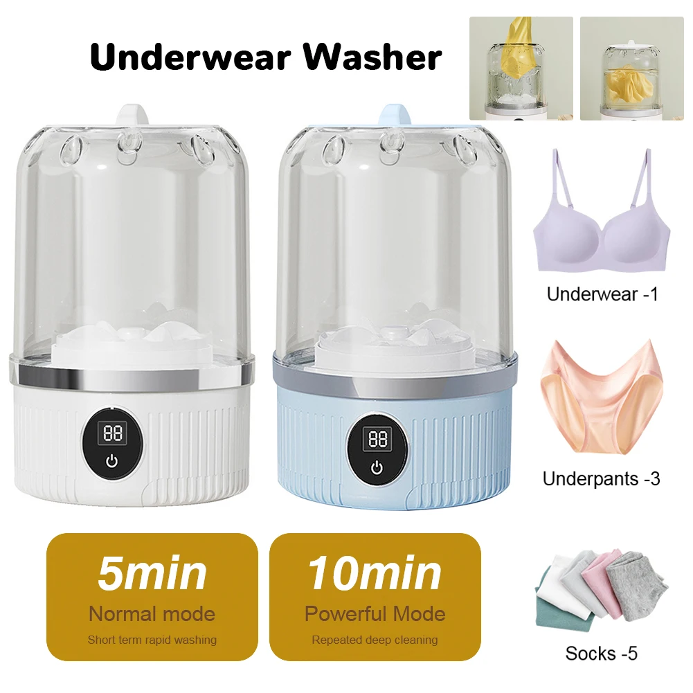 

Беспроводная маленькая стиральная машина с чашкой для стирки, автоматическая чашка для стирки, перезаряжаемая мини-специальная стиральная машина для бюстгальтера, нижнего белья, носков