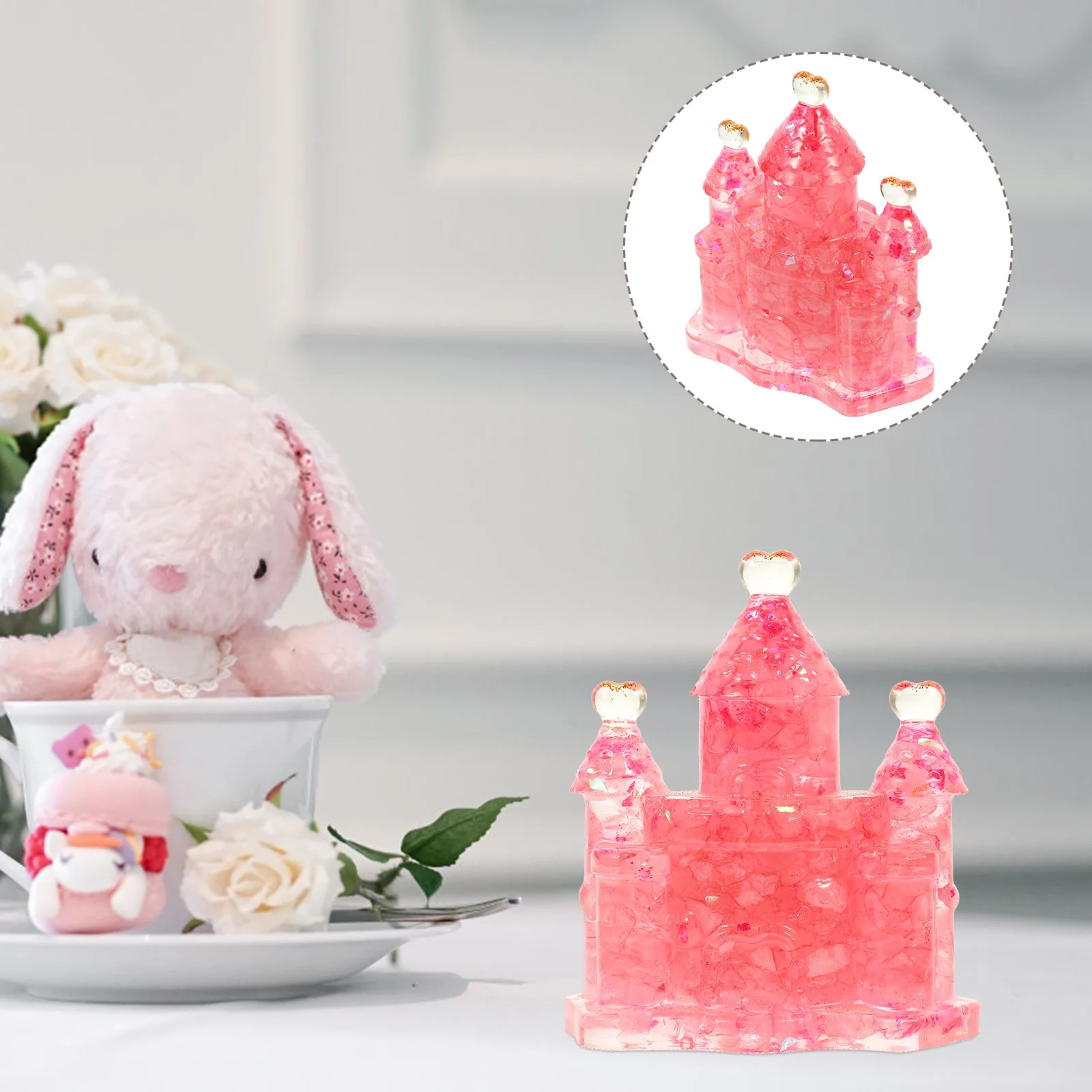 

Small Castle Ornament Premium Crystal Home Decor Desktop Decoration Landscape Craft for Office Indoor Space Unique