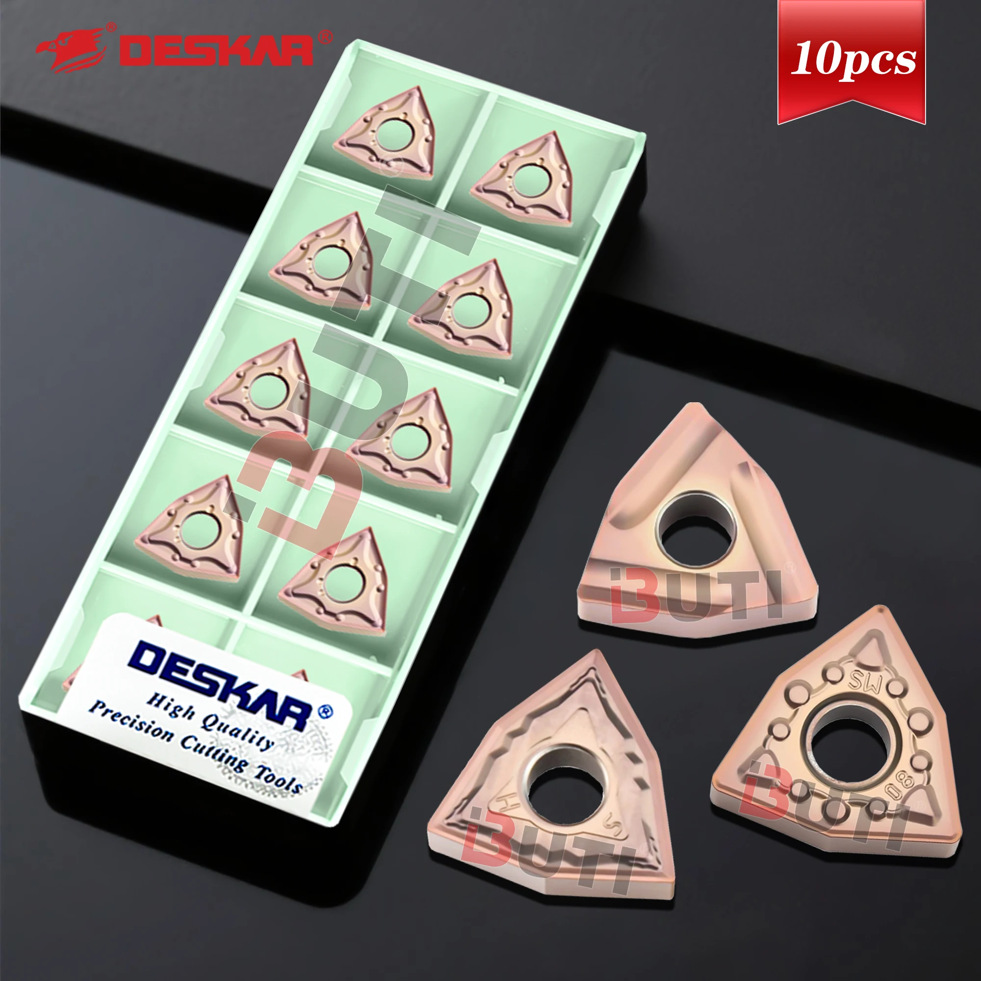 

Твердосплавные токарные пластины DESKAR WNMG080404/080408/080412-MA MM MS R-S LF6118 для обработки нержавеющей стали, внешние, круглые, персикообразные