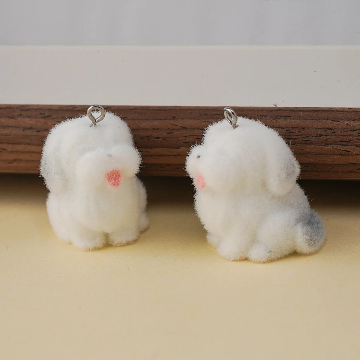 30pcs Cartoon Plush sheepdog Charms cute resin Animal dog Pendants for Bag keychain Necklaces DIY crafts Jewelry Accessories