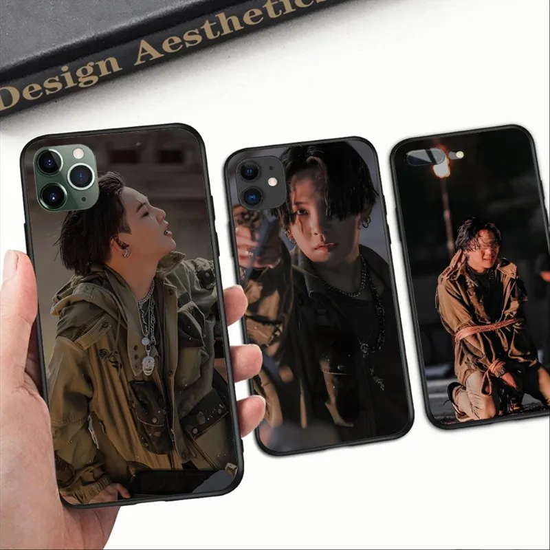 Agust D SUGA Phone Case For IPhone 14 13 12 11 XS X 8 7 6 Plus Mini Pro Max SE 2022 Black Phone Cover