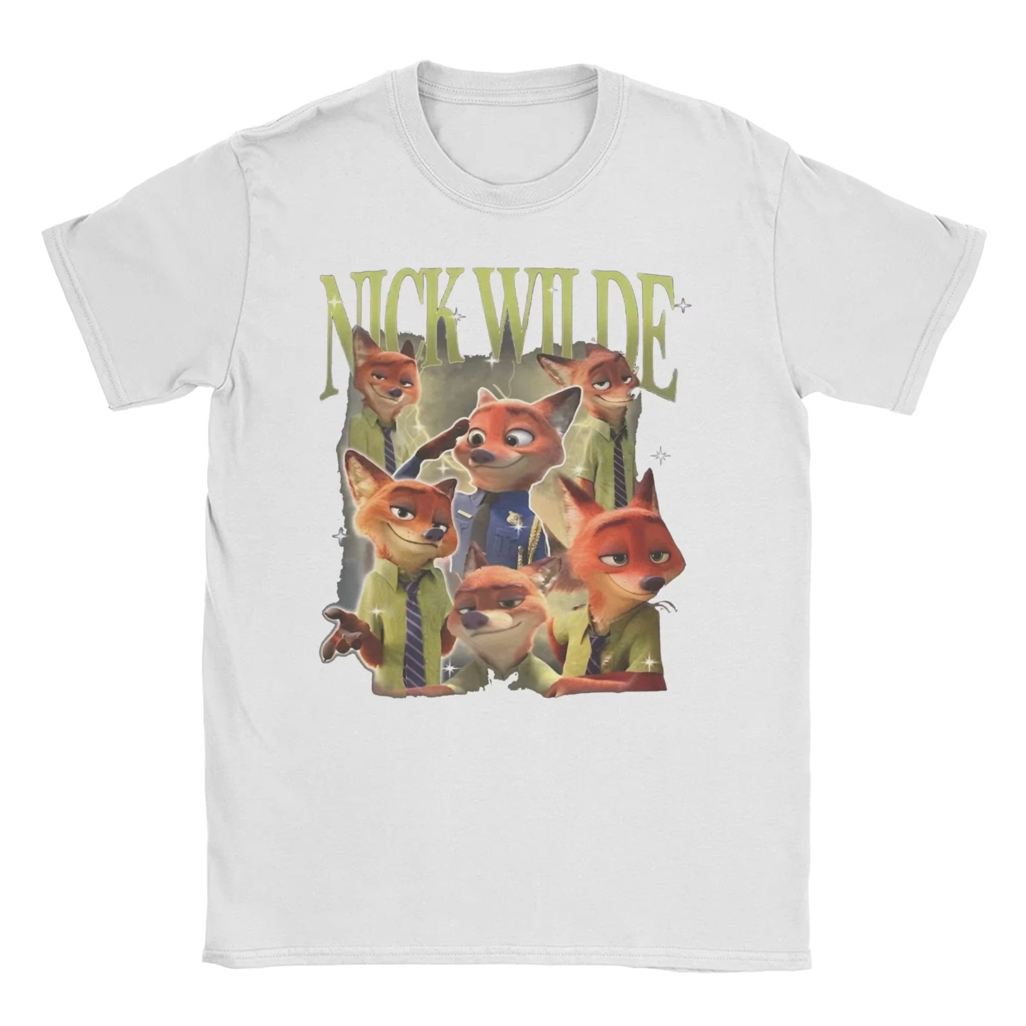 Zootopia نيك وايلد المذهل الثعلب الزي تي شيرت القطن المحملة وصول جديد فيلم 2025 تي شيرت الملابس مطابقة الأسرة وتتسابق
