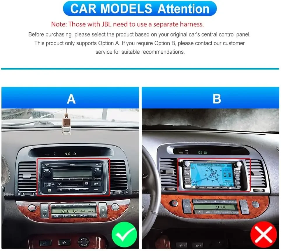 راديو 4G 64G لتويوتا كامري 2000-2006 أندرويد 13 ستيريو سيارة Carplay أندرويد السيارات 9 بوصة لمس GPS/واي فاي/FM/كاميرا احتياطية