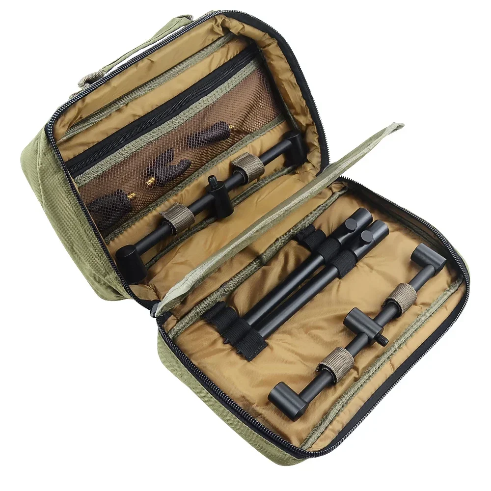 Carp Fishing Rod Pod Set Buzz Bar and Bank Sticks With 3 Rod Rest Head Portable Fishing Bag