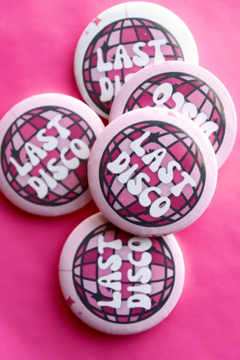 

5pcs Last Disco Buttons Disco Bachelorette Pins Last Disco Favors Bachelorette Party Supplies Wedding Decor Bride To Be Gift